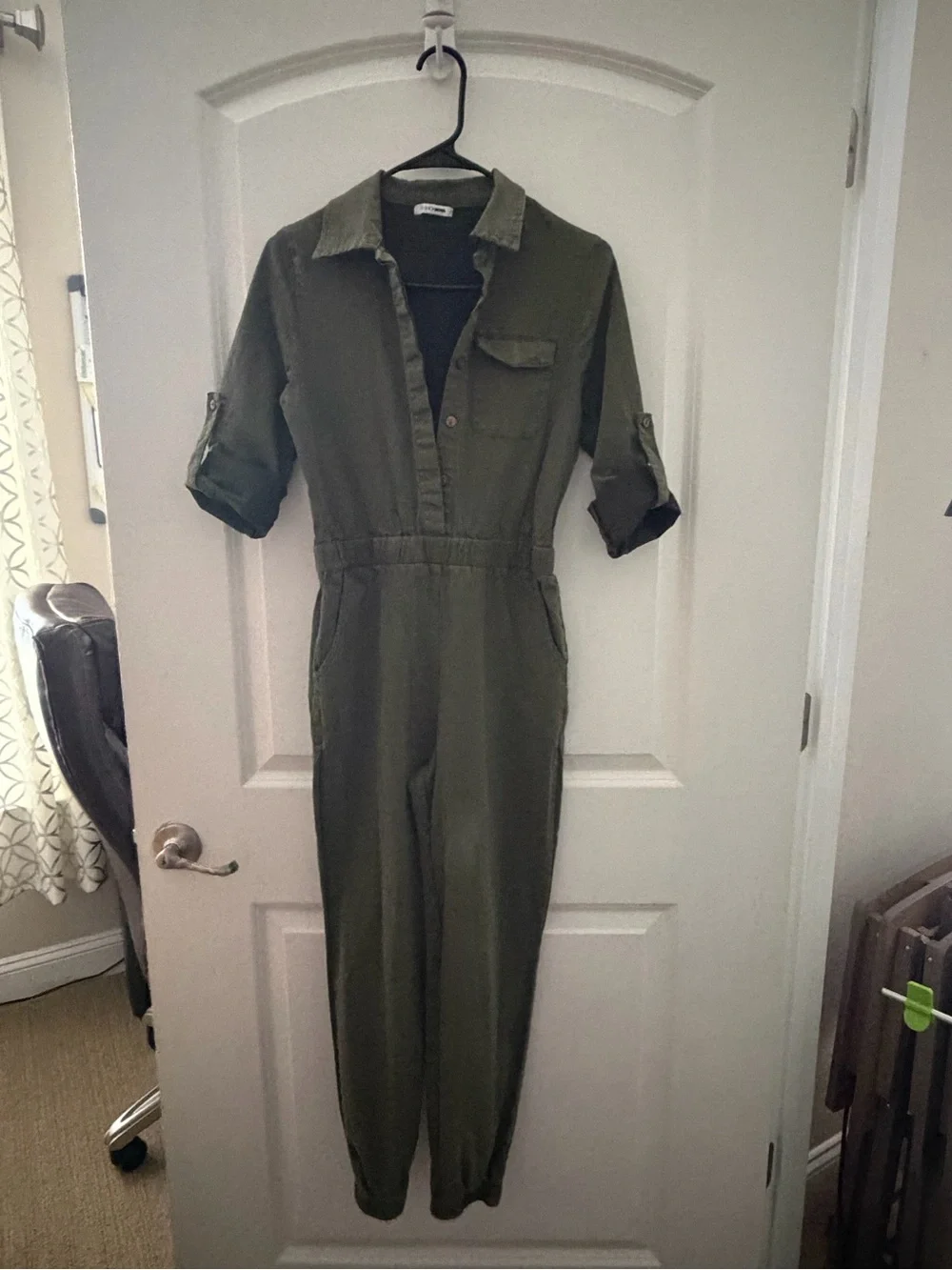 Olive Utility Jumpsuit